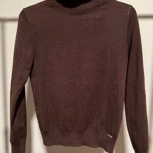 T Tahari Chocolate Knit Sweater